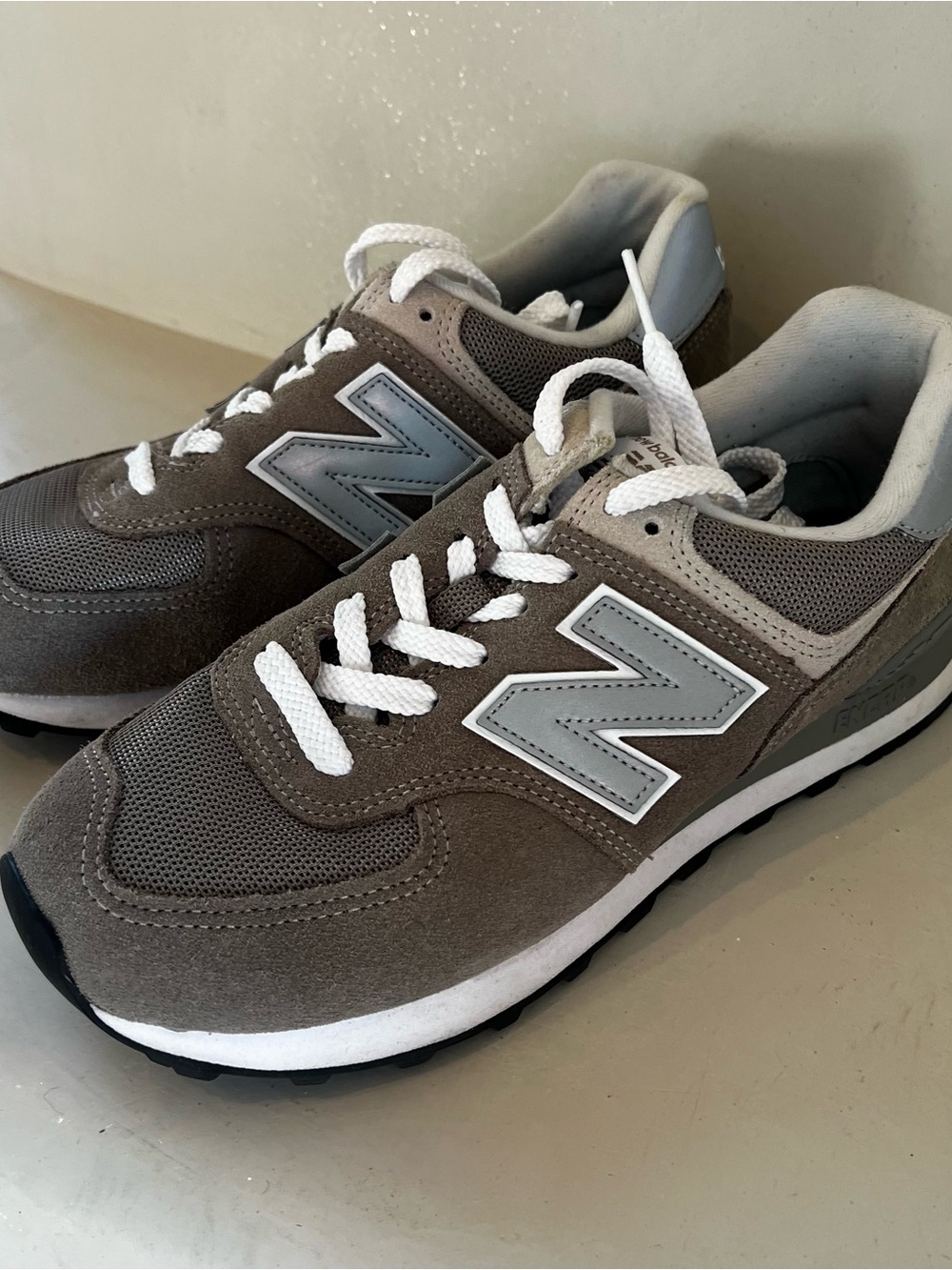 New Balance Grey Retro Runner Sneakers